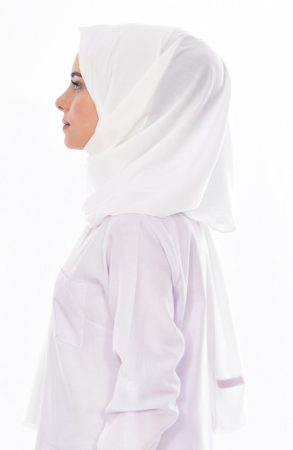 Plain Color Cotton Shawl 9918-01 White 9918-01