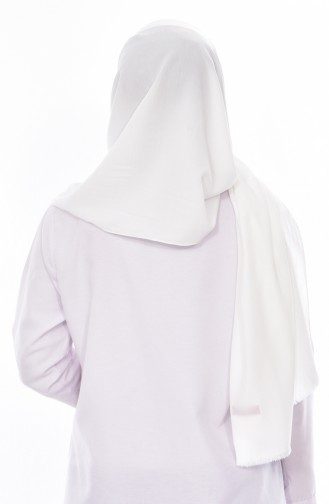 Plain Color Cotton Shawl 9918-01 White 9918-01