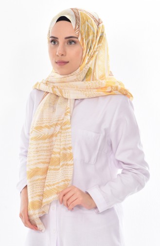 Patterned Flamed Shawl 95133-03 Yellow 03