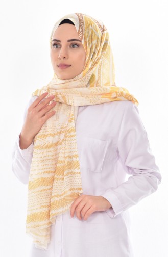 Patterned Flamed Shawl 95133-03 Yellow 03