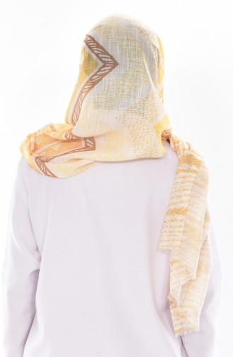 Patterned Flamed Shawl 95133-03 Yellow 03