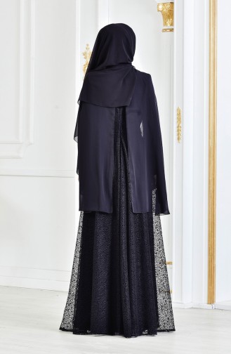 Robe de Soirée a Paillette 3287-04 Noir 3287-04