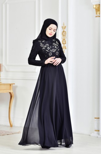 Habillé Hijab Noir 3301-01
