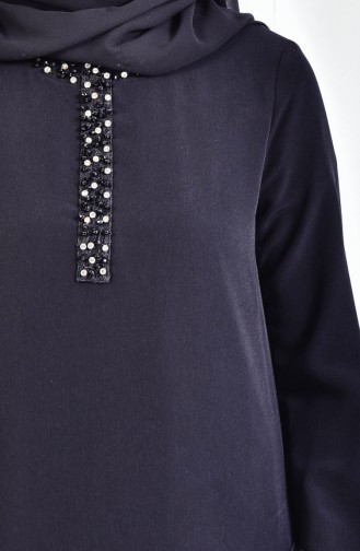 Robe de Soirée avec Pierre 9102-02 Noir 9102-02