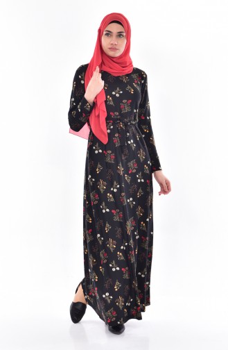 Black Hijab Dress 4574V-01