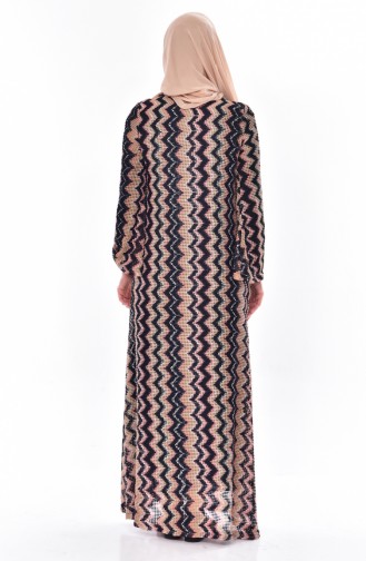 Salmon Hijab Dress 00133-04
