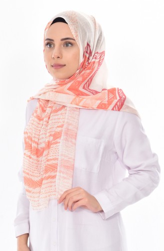 Patterned Flamed Shawl 95133-06 Orange 06