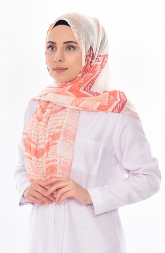 Patterned Flamed Shawl 95133-06 Orange 06