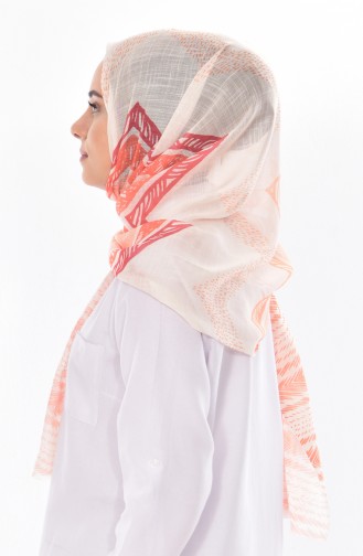 Patterned Flamed Shawl 95133-06 Orange 06