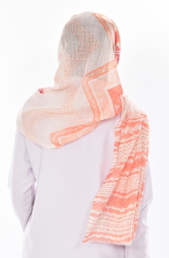 Patterned Flamed Shawl 95133-06 Orange 06