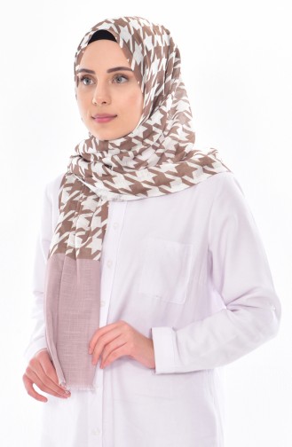 Geometric Patterned Shawl 95131-03 Mink 03