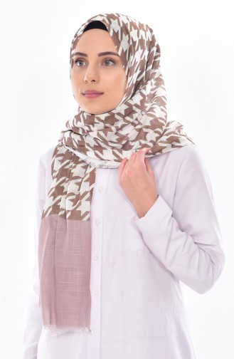 Geometric Patterned Shawl 95131-03 Mink 03