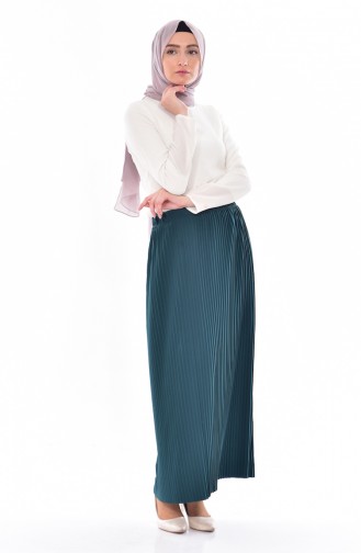 Plated Skirt 20971-04 Emerald Green 20971-04