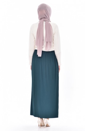 Plated Skirt 20971-04 Emerald Green 20971-04