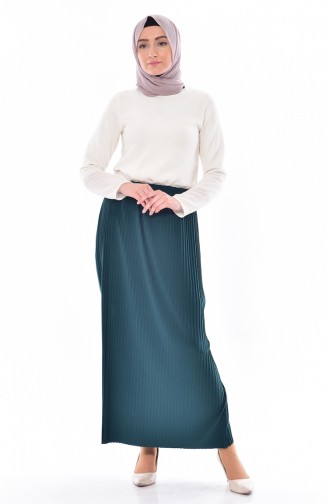 Plated Skirt 20971-04 Emerald Green 20971-04