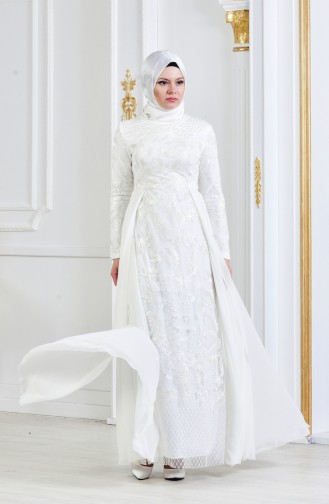 Habillé Hijab Ecru 8134-05