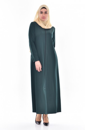 Abaya mit Reißverschluss 2002-07 Smaragdgrün 2002-07