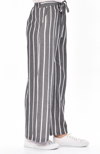 Striped Wide Leg Pants 1193-01 Smoked 1193-01