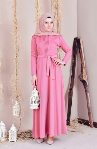 Dusty Rose Hijab Dress 5042-07