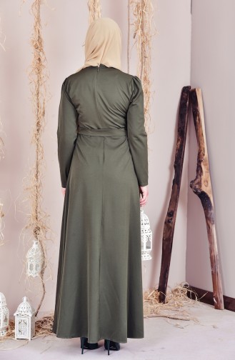 Khaki Hijab Dress 5042-05