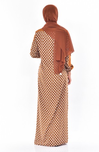 Mustard Hijab Dress 1296-03