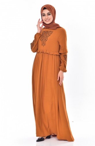 Mustard Hijab Dress 1867-05