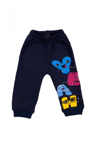 Pantalon İmprimé SFM047LAC-01 Bleu Marine 047LAC-01