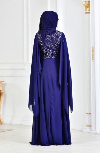 Habillé Hijab Bleu Marine 3284-03