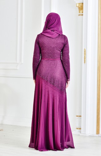 Purple İslamitische Avondjurk 3292-04