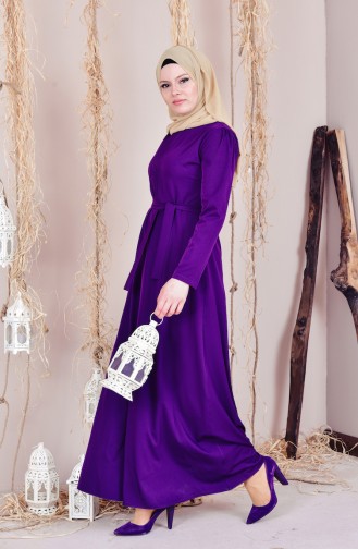 Purple Hijab Dress 5042-04