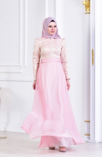 Powder Hijab Evening Dress 2000-01
