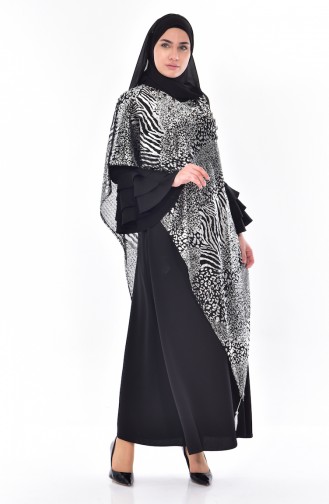 İspanyol Kol Taşlı Elbise 1813399-205 Siyah