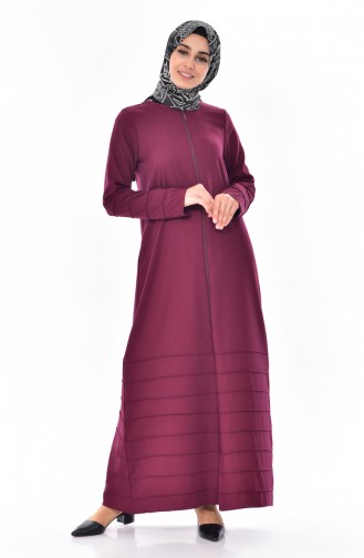 Abaya mit Reißverschluss 49501-03 Kirsche 49501-03