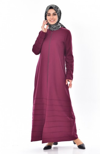 Abaya mit Reißverschluss 49501-03 Kirsche 49501-03