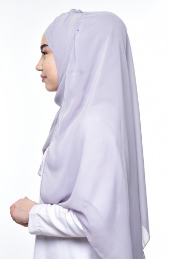 Boneli Cross Crepe Chiffon Shawl -05 Light Gray 05