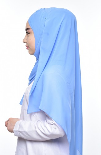 Boneli Cross Crepe Chiffon Shawl -11 Bebe Blue 11