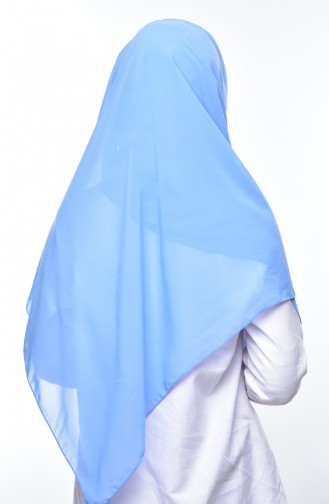 Boneli Cross Crepe Chiffon Shawl -11 Bebe Blue 11