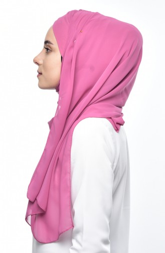 Bonnet Cross Crepe Chiffon Shawl -16 Fuchsia 16