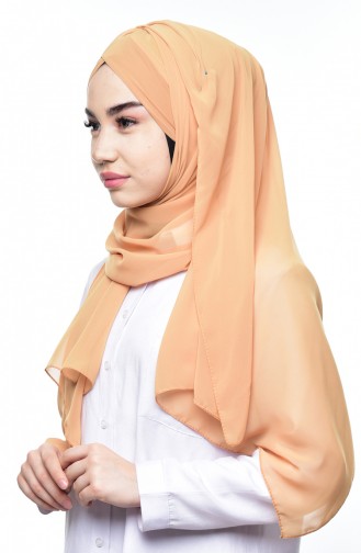 Boneli Cross Crepe Chiffon Shawl -03 Dark Yellow 03