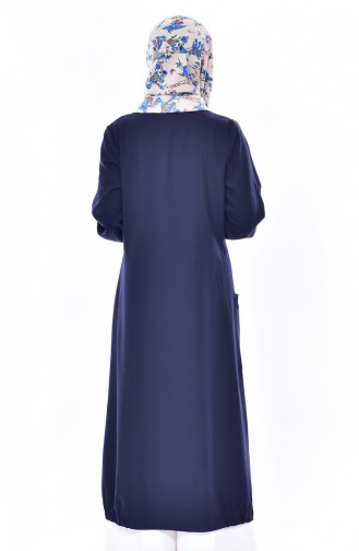 SUKRAN Pocket Pleated Cape 35804-03 Navy Blue 35804-03