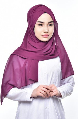 Boneli Cross Crepe Chiffon Shawl -23 Purple 23