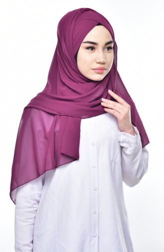 Boneli Cross Crepe Chiffon Shawl -23 Purple 23