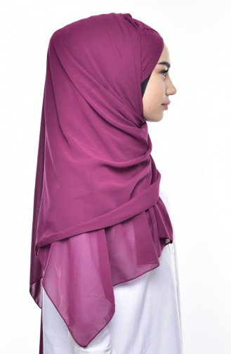 Boneli Cross Crepe Chiffon Shawl -23 Purple 23