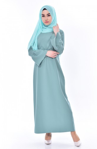 فستان بتصميم اكمام واسعة 60690-02 لون اخضر 60690-02