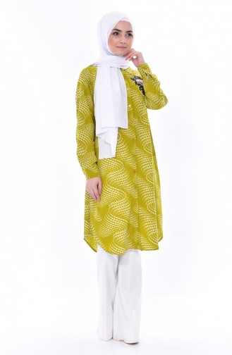 Embroidered Tunic 2324-03 Pistachio Green 2324-03