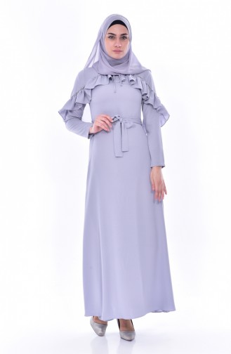 Gray Hijab Dress 60643-03