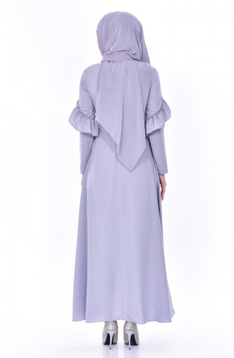 Gray Hijab Dress 60643-03