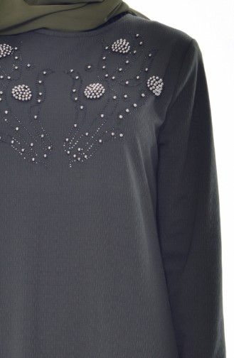 EFE Pearl Embroidered Dress 0176-01 Khaki 0176-01