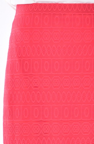 Lacy Pencil Skirt 3098-03 Red 3098-03