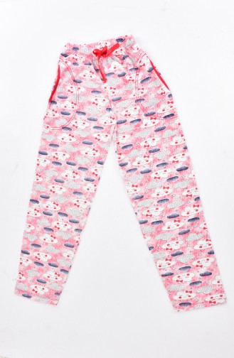 Gedruckte Pyjamahose 0950-5-01 Pink 0950-5-01